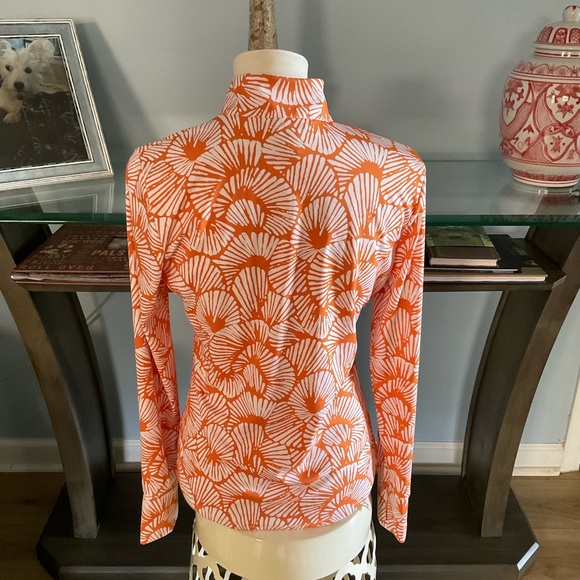 Tommy Bahama Golf Orange Patterned Women's Lightweight Jacket - Picture 3 of 8